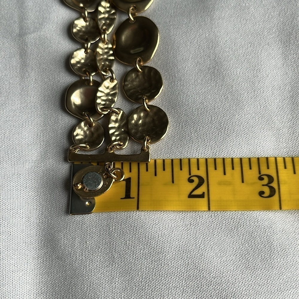 Chunky Gold Bracelet | Multi Strand Statement | Magnetic Clasp | Bold Glam - Picture 9 of 9